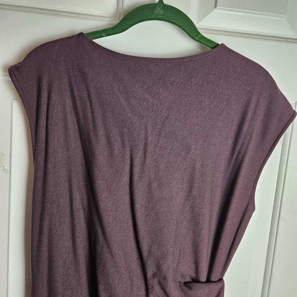 G.I.L.I. (Got It Love It) Women Wine Runched Slimming Dress Size 14 - Picture 5 of 12